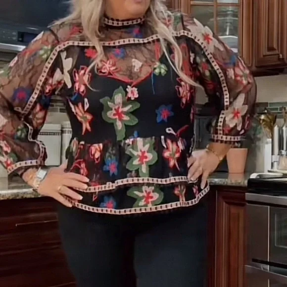 Anna Sui lace blouse XL - Picture 6 of 10